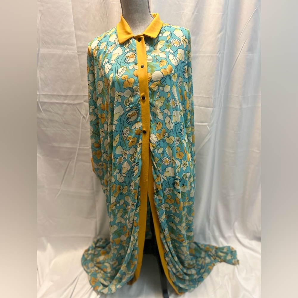 Melon Women’s Duster O/S Floral 70’s Print